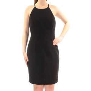 NWT CALVIN KLEIN Womens Black Sleeveless Above The Knee Sheath Dress Size: 8